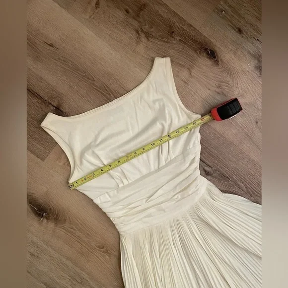 Vintage 50s Koret fit n flare midi dress accordion pleats XS VLV Marilyn Monroe - Picture 6 of 13